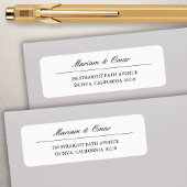 クラシックエレガントスクリプト差出人住所 ラベル