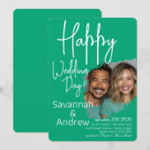 クラシックエレガントスクリプト結婚式招待状 招待状 (正面/裏面)