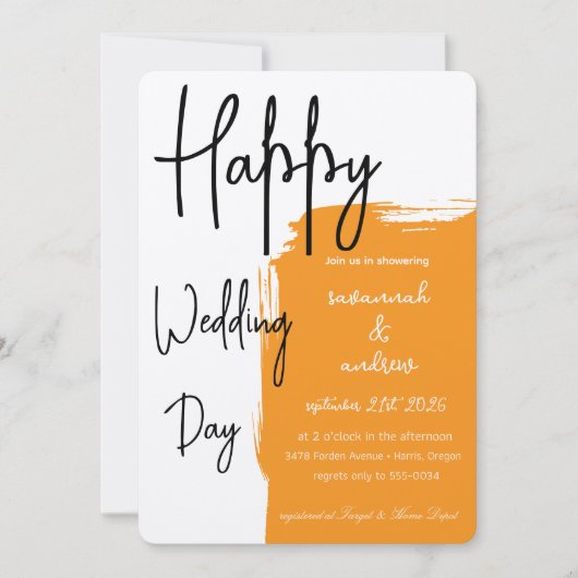 クラシックエレガントスクリプト結婚式招待状 招待状 (正面)