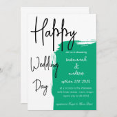 クラシックエレガントスクリプト結婚式招待状 招待状 (正面/裏面)