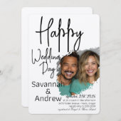 クラシックエレガントスクリプト結婚式招待状 招待状 (正面/裏面)