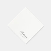 クラシックエレガントスパーソナライズされたプ結婚ト名 スタンダードカクテルナプキン (角)