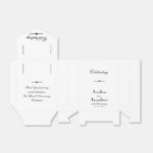 クラシックエレガントスモールホワ結婚イト記念日 フェイバーボックス (折り畳みなし)