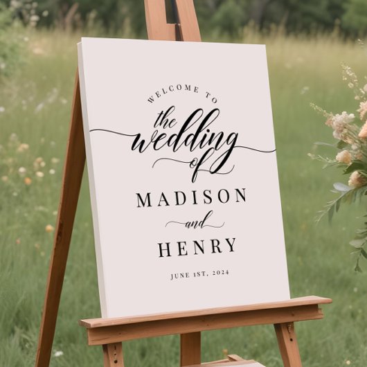 クラシックエレガントス結婚クリプトのウェルカムサイン ポスター