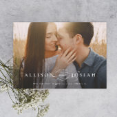 クラシックエレガントタイポグラフィ名結婚写真 セーブザデート