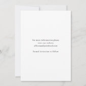 クラシックエレガントタイポグラフィ名結婚写真 セーブザデート (裏面)