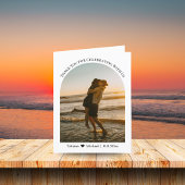 クラシックエレガントタイポグラフィ結婚の夏の写真 サンキューカード