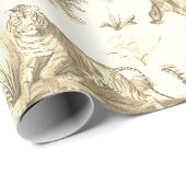 クラシックエレガントトピックサファリオンベージュトワール ラッピングペーパー (ロールコーナー)