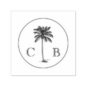 クラシックエレガントトロピカルパ結婚ーム セルフインキングスタンプ (デザイン)