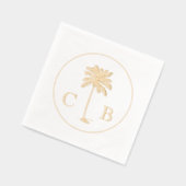 クラシックエレガントトロピカルパ結婚ーム 箔ナプキン (左)