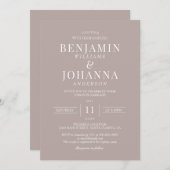 クラシックエレガントナチュラルクリ結婚ーム 招待状 (正面/裏面)