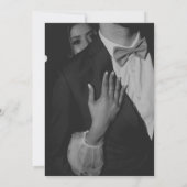 クラシックエレガントニュートラルアンパサンド結婚モノグラム セーブザデート (裏面)