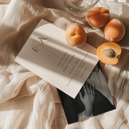 クラシックエレガントニュートラルアンパサンド結婚モノグラム セーブザデート