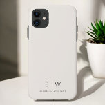 クラシックエレガントニュートラルミニマリストモノグラム名 iPhone 11 ケース<br><div class="desc">私たちの頭が切れるミニマルクラシックスエレガントモノグラムモダン名iPhoneケースであなたの電話を高める。この綿密に設計されたケースは、時代を超越した洗練とミニマリズムを組み合わせコンテンポラリーている。完璧に作り上げら保護れ、デバイスだけでなく、スタイルのtouchを追加パーソナライズされたする。モノグラムと名前のカスタマイズのオプションは独自に作り、あなたのiPhoneに洗練の余分な層を追加する。白黒のお洒落配色はクラシックでありながら審美的で、装モダン置やセッティングを補完する。スリムなプロファイルは、携帯電話のスリムな型枠要素を維持しながら快適なグリップを確保する。このケースは、エレガンスと機能性の完璧なバランスを打つ。単なる電話アクセサリーではなく、洗練された味を反映したステートメント作品。個人的な使用のために、または思いやりある贈り物としてクラシックエレガント、ミニマリストのモノグラム名iPhoneケースは、スタイルとユーティリティの典型であり、あなたのiPhoneが確かに洗練さユニークれていると保証する。</div>