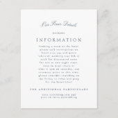 クラシックエレガントネイビーフォーマルル結婚ズ エンクロージャーカード (正面)