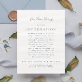 クラシックエレガントネイビーフォーマルル結婚ズ エンクロージャーカード