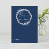 クラシックエレガントネイビーブルー結婚ズ アドバイスカード (スタンド正面)