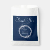 クラシックエレガントネイビーブルー結婚ズ フェイバーバッグ (正面)