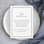 クラシックエレガントネイビー結婚ル詳細 エンクロージャーカード