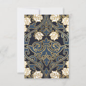 クラシックエレガントビクトリアン結婚s 招待状 (裏面)