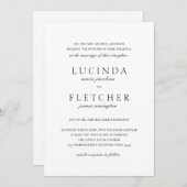 クラシックエレガントフォーマル全ての結婚人 招待状 (正面/裏面)