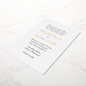 クラシックエレガントフォーマル結婚s 箔招待状 (回転した状態)