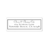 クラシックエレガントフレ結婚ーム差出人住所 ラバースタンプ (インプリント)