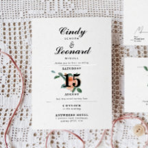 クラシックエレガントフローラ結婚タイポグラフィ