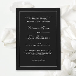 クラシックエレガントブシンプル結婚フォーマル 招待状