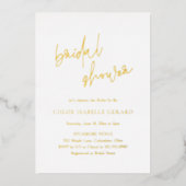 クラシックエレガントブライダルシャワー 箔招待状 (正面)