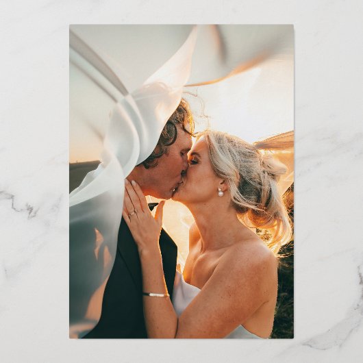 クラシックエレガントブライダルシャワー 箔招待状 (裏面)