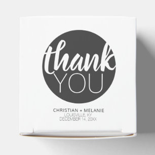 クラシックエレガントブラックサークルサンキュー結婚ズ フェイバーボックス