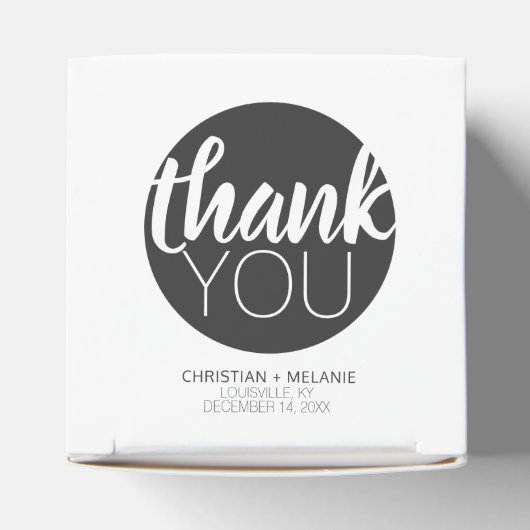 クラシックエレガントブラックサークルサンキュー結婚ズ フェイバーボックス (上部)