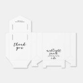 クラシックエレガントブラックミッドナイト結婚スナック フェイバーボックス (折り畳みなし)