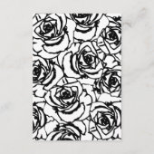 クラシックエレガントブラック&ホワイト結婚ズ エンクロージャーカード (裏面)