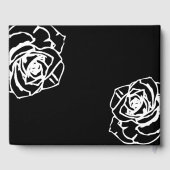 クラシックエレガントブラック&ホワイト結婚ズ ゲストブック (裏面)