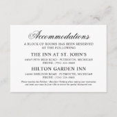 クラシックエレガントブラッ結婚クの宿泊 エンクロージャーカード (正面)