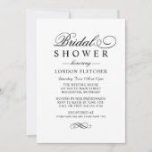 クラシックエレガントブ結婚ラックブライダルシャワー 招待状 (正面)