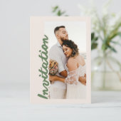 クラシックエレガントモダンシンプル結婚の写真 サンキューカード (スタンド正面)