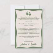 クラシックエレガントモダンシンプル結婚の写真 サンキューカード (裏面)