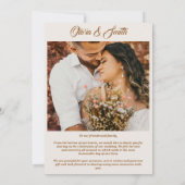 クラシックエレガントモダンミニマルフローラ結婚ズ 招待状 (裏面)