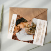 クラシックエレガントモダンミニマルフローラ結婚ズ 招待状