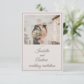 クラシックエレガントモダンミニマルミニマ結婚リスト 招待状 (スタンド正面)