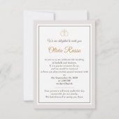 クラシックエレガントモダンミニマルミニマ結婚リスト 招待状 (裏面)