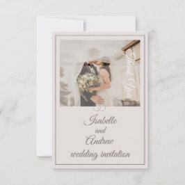 クラシックエレガントモダンミニマルミニマ結婚リスト 招待状