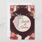 クラシックエレガントモダン結婚フローラシンプル写真 招待状 (裏面)