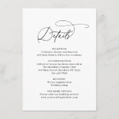 クラシックエレガントラインアートフローラダスティブルー結婚ズ エンクロージャーカード (正面)