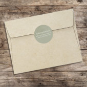 クラシックエレガントラウンド差出人住所パーム葉 ラウンドシール