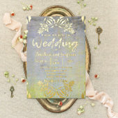 クラシックエレガントラグジュアリーバロック縁ど金ゴールド結婚ズ 箔シーズンカード