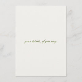 クラシックエレガントラグジュアリー結婚ミニマル詳細 エンクロージャーカード